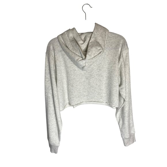 NWT TNA Janson Cropped Hoodie Heather Cloud White-sz Small - Picture 2 of 5